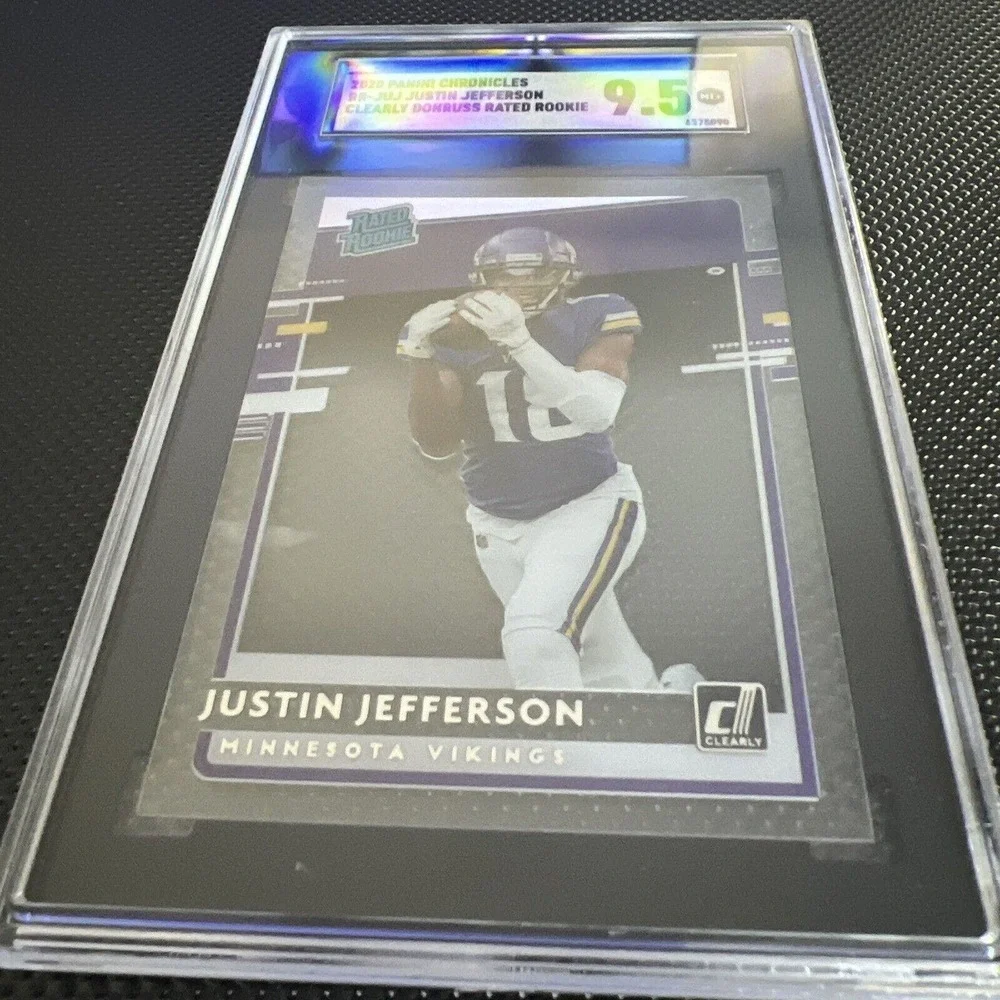 Justin Jefferson 2020 Panini Chronicles Clearly Donruss Rated Rookie SGC 9.5 - Picture 1 of 2
